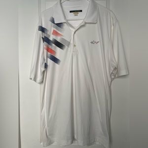 White Greg Norman Play Dry Golf Polo